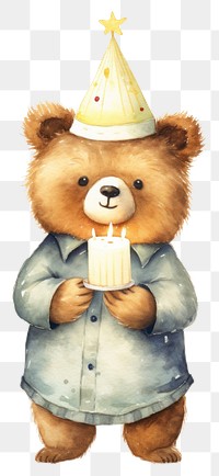 PNG Bear cartoon candle cute. 