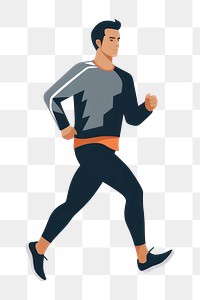 PNG Running jogging adult male. AI generated Image by rawpixel.