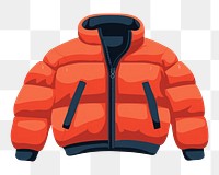 PNG A puffer jacket coat sweatshirt white background. AI generated Image by rawpixel.