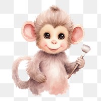 PNG Monkey animal cute toy. AI generated Image by rawpixel.