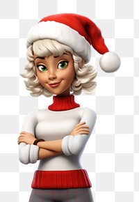 PNG Christmas figurine cartoon white. AI generated Image by rawpixel.