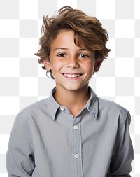 PNG  A young european boy smile portrait shirt. AI generated Image by rawpixel.