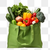 PNG Bag vegetable market food. 