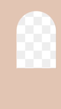 PNG beige arch frame, transparent background