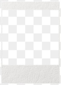 Off-white png instant film frame, transparent background