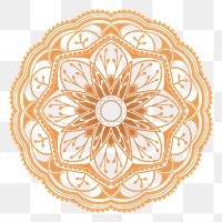 PNG Gold mandala flower, Diwali festival illustration, transparent background