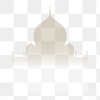 PNG Mosque temple silhouette, transparent background