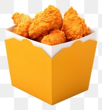 PNG Fried food box white background. AI generated Image by rawpixel.