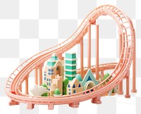 PNG Roller coaster fun white background architecture. 