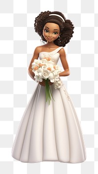 PNG Flower bride figurine wedding. 