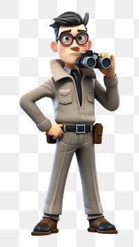 PNG Cartoon person white background photographing. 