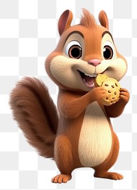 PNG Squirrel holding peanut squirrel cartoon rodent. 