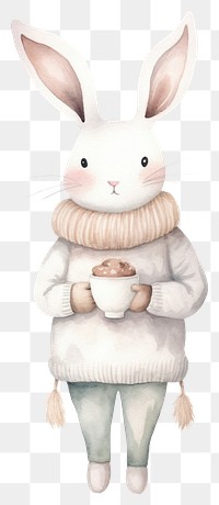 PNG Animal mammal white bunny. AI generated Image by rawpixel.