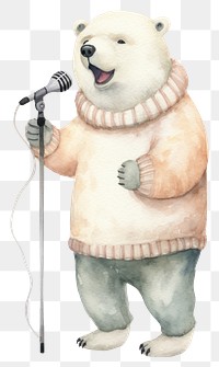 PNG Bear microphone mammal animal. 