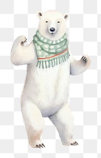 PNG Animal bear mammal white. AI generated Image by rawpixel.