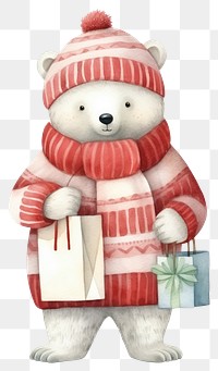 PNG Snowman winter bear toy. 