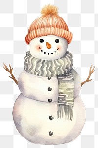 PNG Snowman winter white anthropomorphic. 