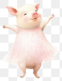 PNG Chubby pig mammal animal white background. AI generated Image by rawpixel.