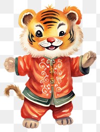 PNG Cute tiger animal mammal toy. 