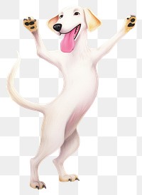 PNG Dog dancing animal mammal pet. AI generated Image by rawpixel.