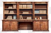 PNG Office cabinet furniture bookshelf sideboard. AI generated Image by rawpixel.