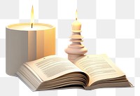PNG  Candle book publication paper. AI generated Image by rawpixel.