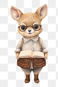 PNG Glasses mammal animal cute. AI generated Image by rawpixel.