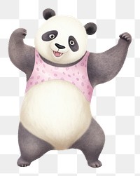 PNG Panda dancing mammal animal cute. AI generated Image by rawpixel.