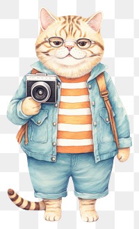 PNG Photographer portrait drawing mammal. AI generated Image by rawpixel.