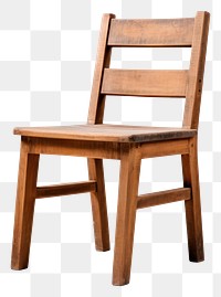 PNG Wooden chair furniture wood white background. AI generated Image by rawpixel.