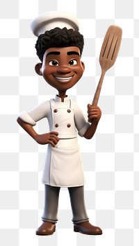 PNG Chef cartoon cook white background. AI generated Image by rawpixel.