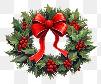 PNG Christmas wreath christmas white background celebration. AI generated Image by rawpixel.