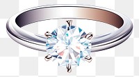 PNG Diamond ring platinum gemstone. 