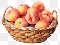 PNG Fruit basket peach plant food. 