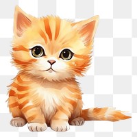 PNG Animal cartoon mammal kitten. AI generated Image by rawpixel.