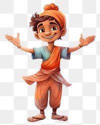 PNG India cartoon adult white background. AI generated Image by rawpixel.