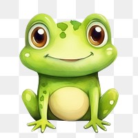 PNG Frog green amphibian cartoon. 