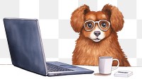 PNG A dog playing a social media animal computer mammal. 