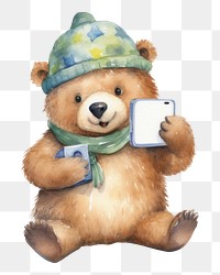 PNG Bear playing social media balloon party bear. AI generated Image by rawpixel.