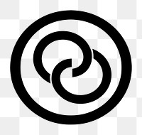 PNG Harmony wellness icon spiral black white. 