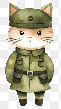 PNG Cat soldier cartoon creativity protection. 