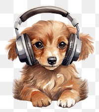 PNG Dog technology headphones headset mammal. 