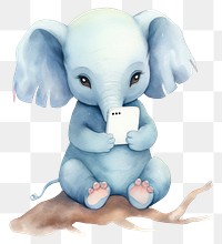 PNG Elephant playing social media animal mammal cute. 