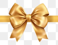 PNG Gold gift bow ribbon celebration accessories decoration. 