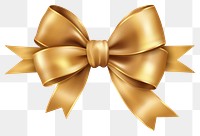 PNG Gold gift bow ribbon celebration accessories decoration. 