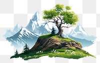 PNG A mountain scenery landscape nature outdoors. AI generated Image by rawpixel.