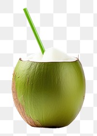 PNG Coconut fruit straw plant. 