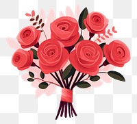 PNG Rose bouquet flower plant white background. AI generated Image by rawpixel.