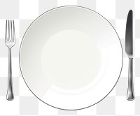 PNG Plate knife cutlery dinner. AI generated Image by rawpixel.