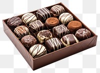 PNG Chocolate Covered Cookies box chocolate confectionery dessert. AI generated Image by rawpixel.